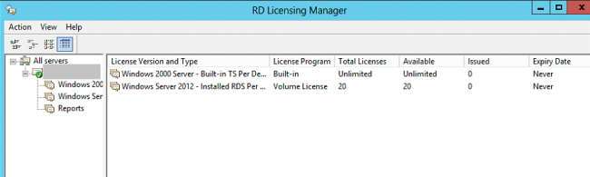 remote desktop services licensing